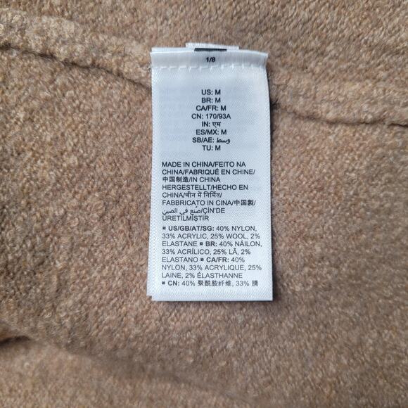 Daily Ritual Sweater Medium Tan Open Front Cardigan Pockets Cozy Boucle Knit NEW - Picture 7 of 9